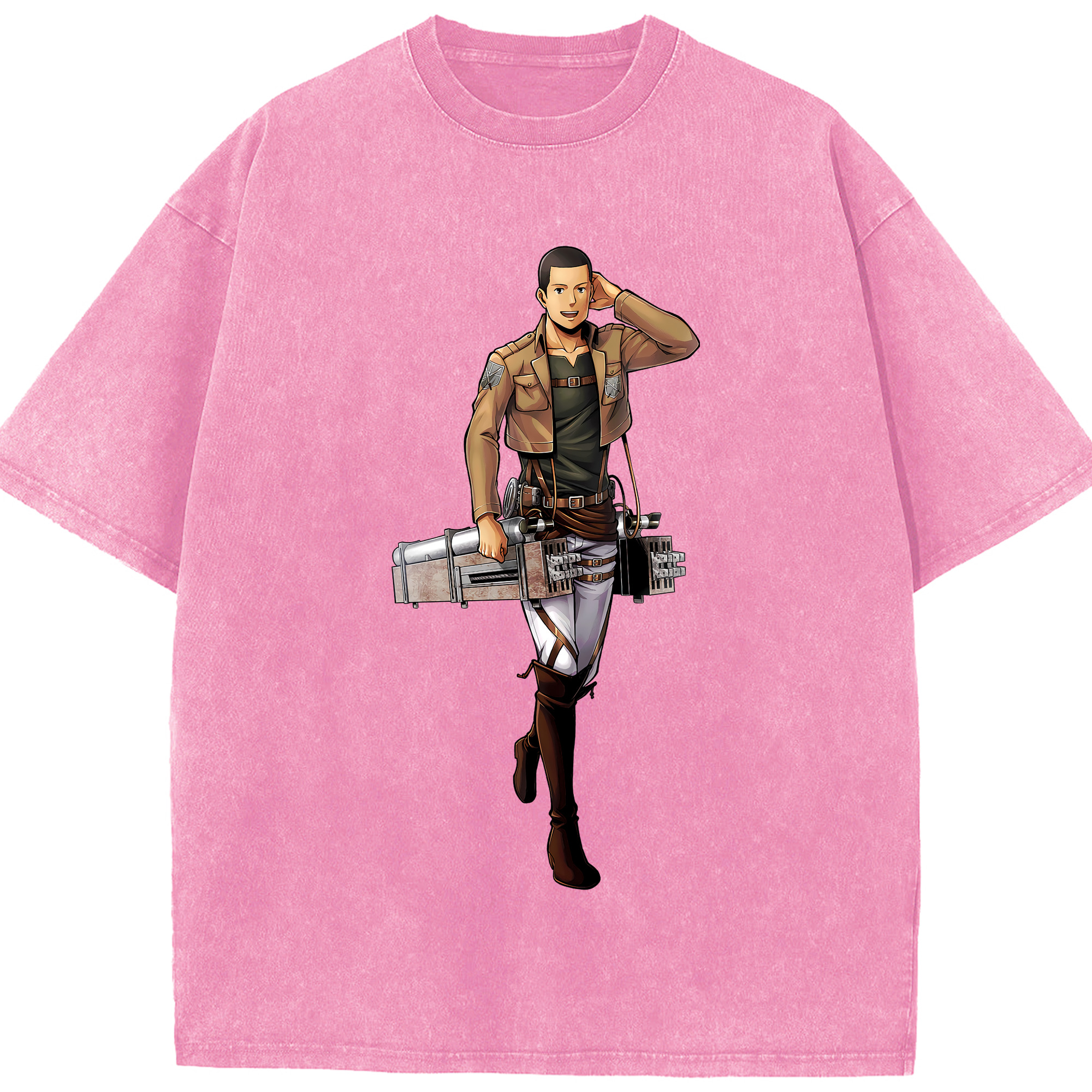 （画像用） 進撃の巨人 Attack on Titan 綿100% ヴィンテージ風 半袖Tシャツ（フロントプリント）